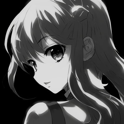 Image For Post | A close-up of an anime girl's face in black and white, her detailed eyes and facial features are expressive and finely drawn. black and white anime girl profile picture - [Anime Profile Picture Black and White](https://hero.page/pfp/anime-profile-picture-black-and-white)