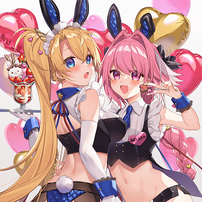 Image For Post Bradamante and Astolfo bunny waitresses