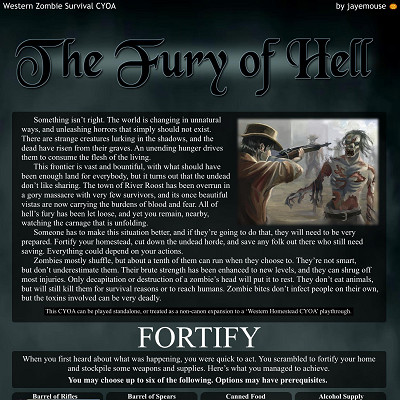 Image For Post Fury of Hell - Western Zombie Survival CYOA by jayemouse
