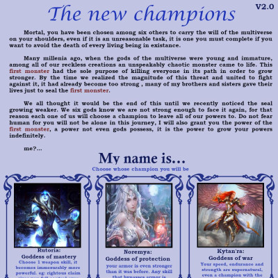 Image For Post The New Champions v2 CYOA by UnbalancedGoblin