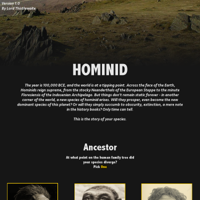 Image For Post Hominid CYOA by LordThistlewaite