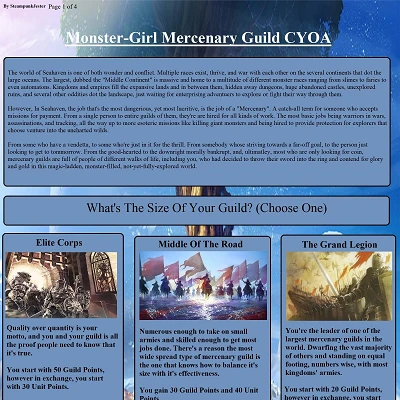 Image For Post Monster Girl Mercenary Guild CYOA by SteampunkJester