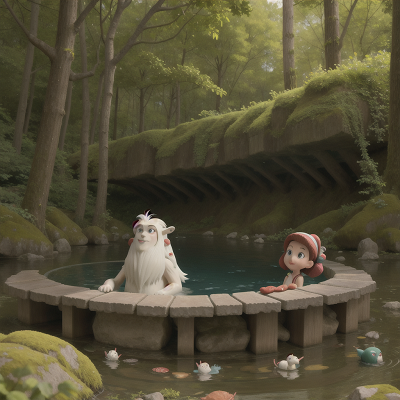 Image For Post Anime, exploring, forest, market, swimming, yeti, HD, 4K, AI Generated Art