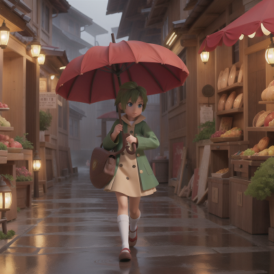 Image For Post Anime, market, umbrella, turtle, maze, fog, HD, 4K, AI Generated Art