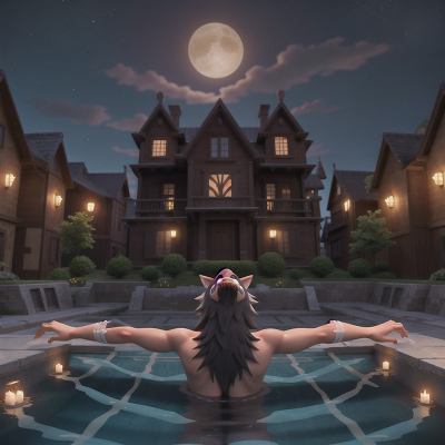 Image For Post Anime, werewolf, maze, key, swimming, space, HD, 4K, AI Generated Art