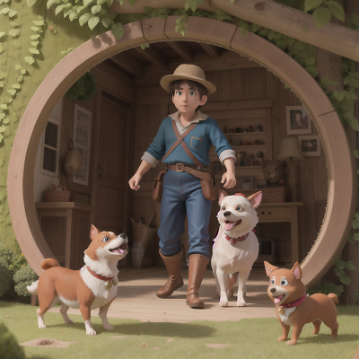 Image For Post Anime, enchanted mirror, king, farmer, dog, detective, HD, 4K, AI Generated Art