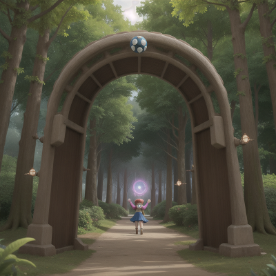 Image For Post Anime, surprise, spaceship, confusion, enchanted forest, magic portal, HD, 4K, AI Generated Art