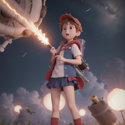 Image For Post Anime, school, meteor shower, mechanic, musician, rocket, HD, 4K, AI Generated Art