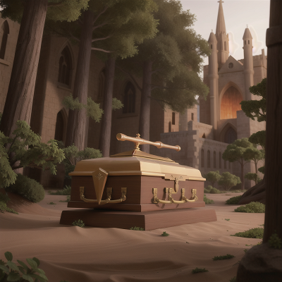 Image For Post Anime, desert, cathedral, forest, vampire's coffin, sword, HD, 4K, AI Generated Art