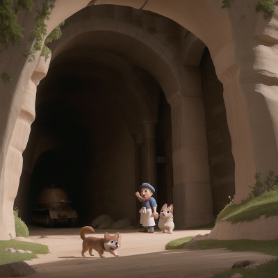 Image For Post Anime, chef, dog, tank, cave, cathedral, HD, 4K, AI Generated Art