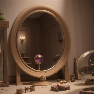Image For Post Anime, confusion, enchanted mirror, archaeologist, market, crystal ball, HD, 4K, AI Generated Art
