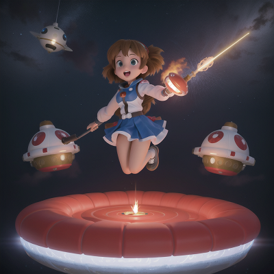 Image For Post Anime, hovercraft, jumping, sled, space station, magic wand, HD, 4K, AI Generated Art