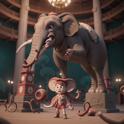 Image For Post Anime, elephant, park, zombie, kraken, circus, HD, 4K, AI Generated Art