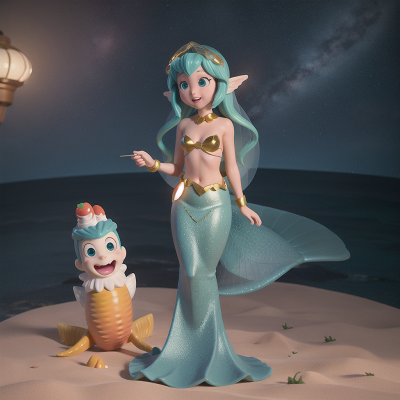 Image For Post Anime, space, fairy dust, hot dog stand, mermaid, alien, HD, 4K, AI Generated Art