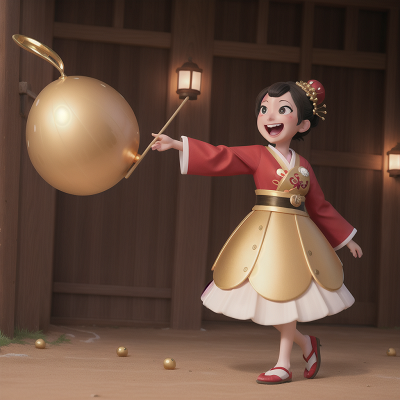 Image For Post Anime, golden egg, drought, laughter, geisha, circus, HD, 4K, AI Generated Art