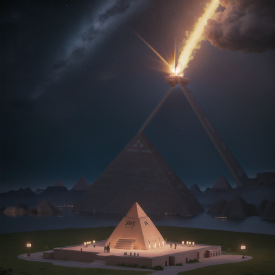 Image For Post Anime, celebrating, rocket, zookeeper, holodeck, pyramid, HD, 4K, AI Generated Art