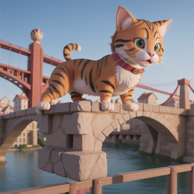 Image For Post Anime, circus, cat, bridge, school, treasure, HD, 4K, AI Generated Art
