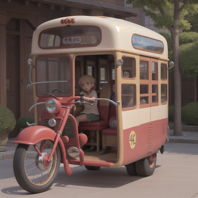 Image For Post Anime, crystal ball, bus, bicycle, maze, boat, HD, 4K, AI Generated Art