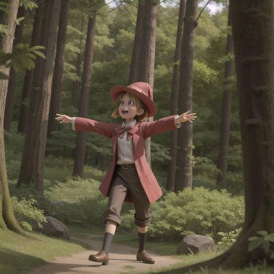 Image For Post Anime, forest, dancing, wizard, scientist, surprise, HD, 4K, AI Generated Art
