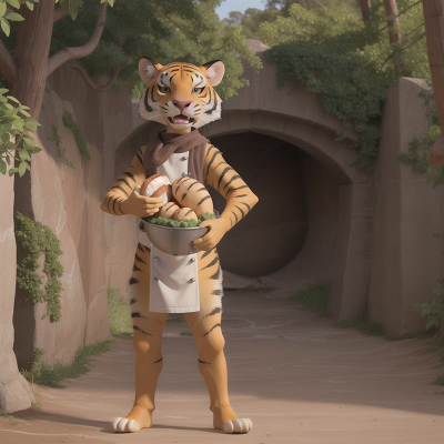 Image For Post Anime, kangaroo, sabertooth tiger, bakery, drought, chef, HD, 4K, AI Generated Art