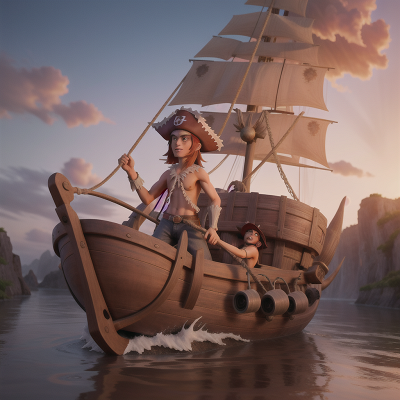 Image For Post Anime, werewolf, pirate ship, drought, centaur, cowboys, HD, 4K, AI Generated Art