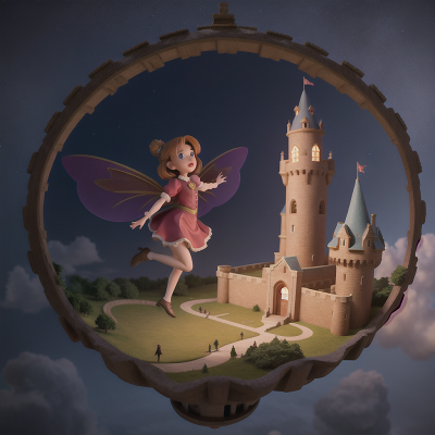 Image For Post Anime, castle, fairy, jumping, tower, magic portal, HD, 4K, AI Generated Art