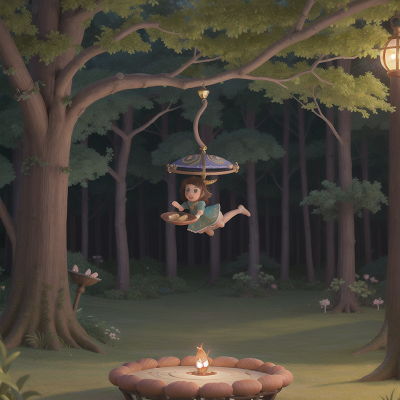 Image For Post Anime, flying carpet, magic wand, seafood restaurant, princess, enchanted forest, HD, 4K, AI Generated Art