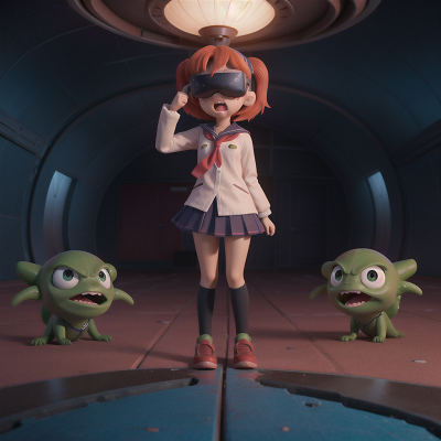 Image For Post Anime, school, alien planet, virtual reality, crying, anger, HD, 4K, AI Generated Art