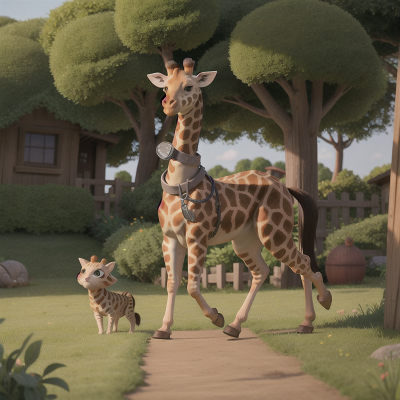 Image For Post Anime, farmer, giraffe, villain, dwarf, cat, HD, 4K, AI Generated Art