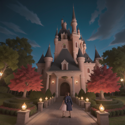 Image For Post Anime, teacher, haunted mansion, enchanted forest, castle, crystal, HD, 4K, AI Generated Art