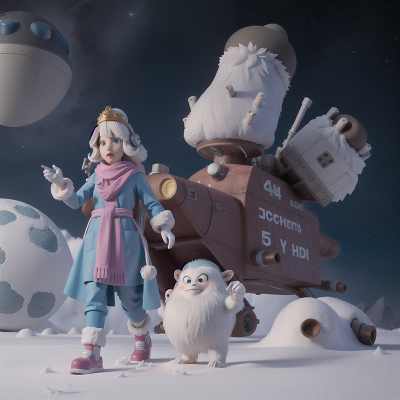 Image For Post Anime, yeti, exploring, doctor, queen, spaceship, HD, 4K, AI Generated Art