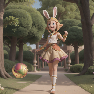Image For Post Anime, park, pharaoh, laughter, crystal ball, rabbit, HD, 4K, AI Generated Art