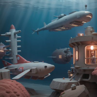 Image For Post Anime, circus, underwater city, space station, submarine, tank, HD, 4K, AI Generated Art