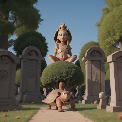 Image For Post Anime, turtle, circus, sphinx, haunted graveyard, exploring, HD, 4K, AI Generated Art
