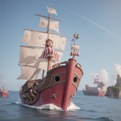 Image For Post Anime, pirate ship, bicycle, angel, airplane, circus, HD, 4K, AI Generated Art