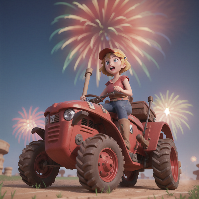 Image For Post Anime, virtual reality, gladiator, tractor, drought, fireworks, HD, 4K, AI Generated Art