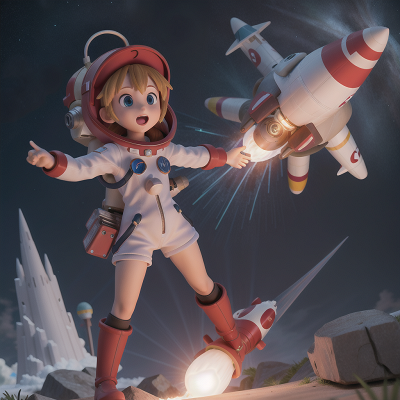 Image For Post Anime, rocket, crystal, wizard, astronaut, storm, HD, 4K, AI Generated Art