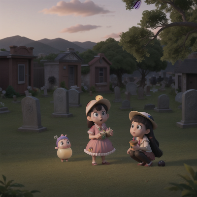 Image For Post Anime, haunted graveyard, bubble tea, taco truck, confusion, success, HD, 4K, AI Generated Art
