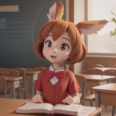 Image For Post Anime, school, kangaroo, teacher, fire, map, HD, 4K, AI Generated Art