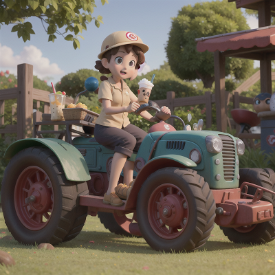 Image For Post Anime, earthquake, bubble tea, garden, zookeeper, tractor, HD, 4K, AI Generated Art