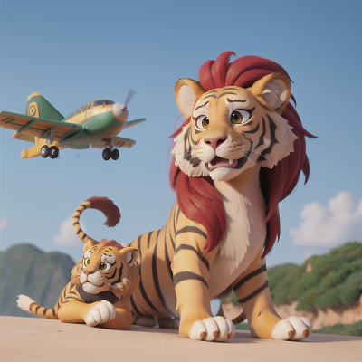 Image For Post Anime, sphinx, lion, airplane, monkey, tiger, HD, 4K, AI Generated Art
