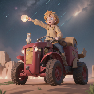 Image For Post Anime, tractor, golden egg, meteor shower, griffin, mummies, HD, 4K, AI Generated Art