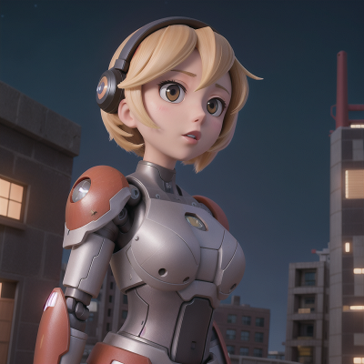 Image For Post Anime, drought, artificial intelligence, skyscraper, shield, stars, HD, 4K, AI Generated Art