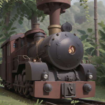Image For Post Anime, cursed amulet, train, castle, motorcycle, jungle, HD, 4K, AI Generated Art