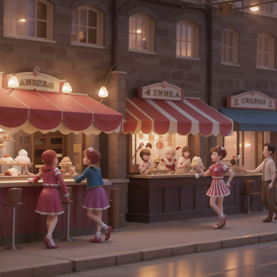 Image For Post Anime, crystal, ice cream parlor, circus, fighting, train, HD, 4K, AI Generated Art