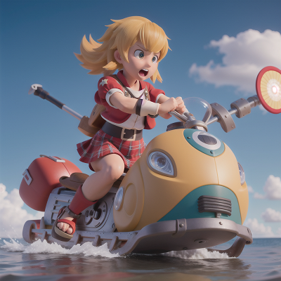 Image For Post Anime, island, bagpipes, sled, energy shield, confusion, HD, 4K, AI Generated Art