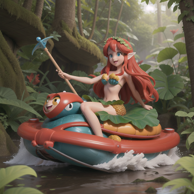 Image For Post Anime, jungle, hovercraft, mermaid, farmer, magic wand, HD, 4K, AI Generated Art