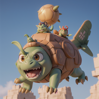Image For Post Anime, airplane, ogre, turtle, pharaoh, cursed amulet, HD, 4K, AI Generated Art