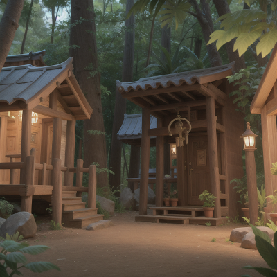 Image For Post Anime, temple, fairy dust, key, wild west town, jungle, HD, 4K, AI Generated Art