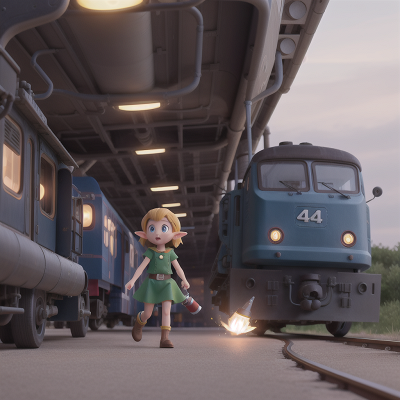 Image For Post Anime, car, space, elf, rocket, train, HD, 4K, AI Generated Art